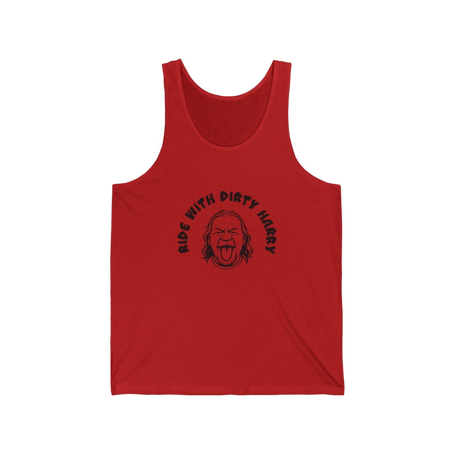 Ride With Dirty Harry Tank Top — Funny Retro Face Graphic Muscle Tank