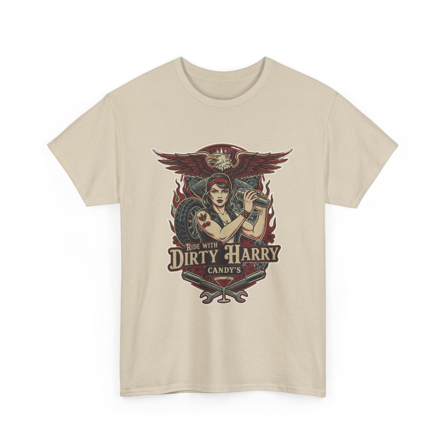 Vintage Pinup 'Dirty Harry' Candy Logo Tee
