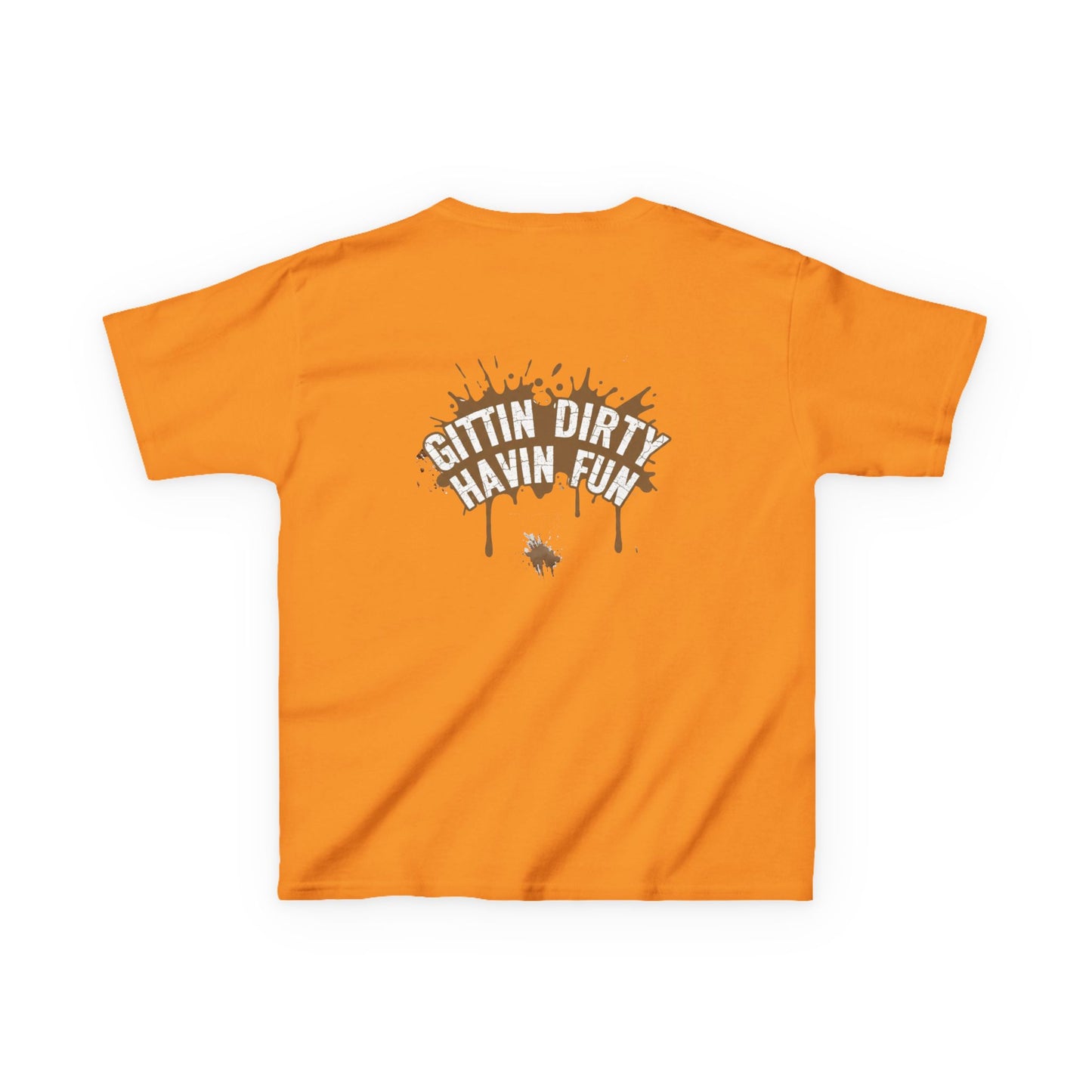 Kids Tee — 'Gittin' Dirty, Havin' Fun' Mud Splash Graphic