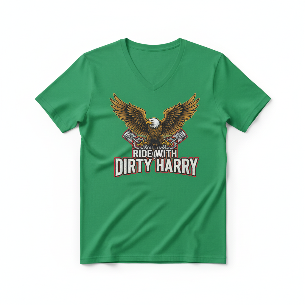 Candy's Bar v-neck t-shirt in green