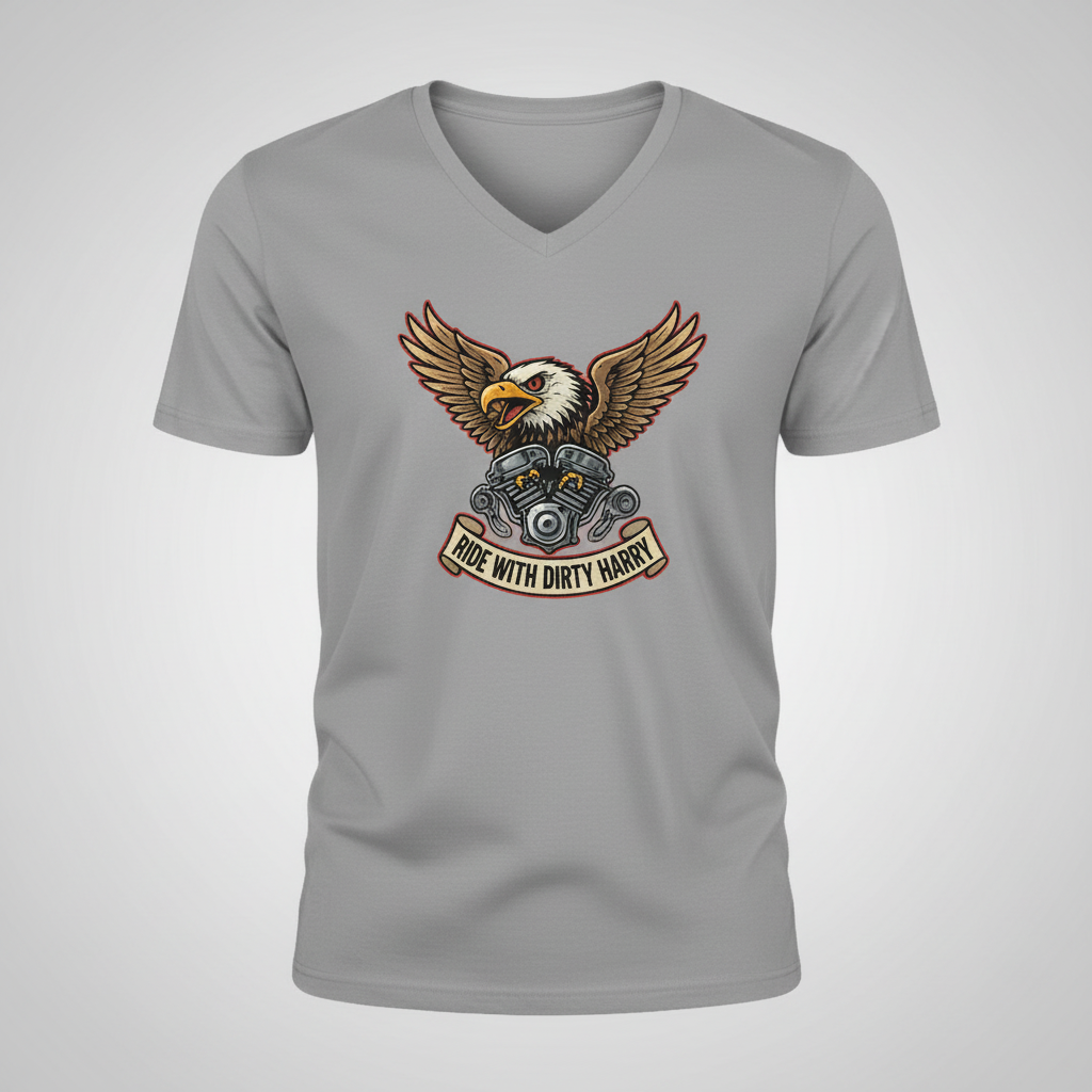 Candy's Bar v-neck t-shirt in grey