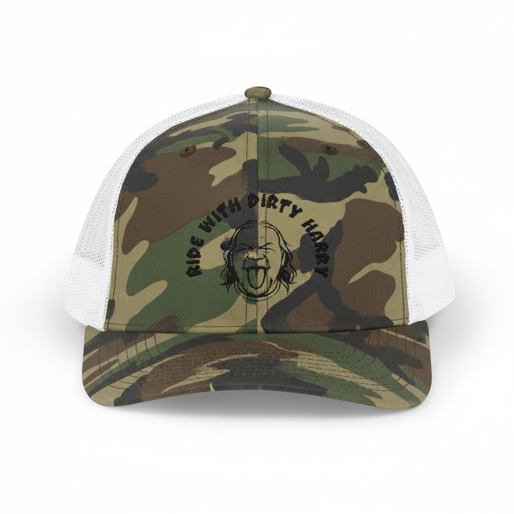 Snapback trucker cap in camouflage
