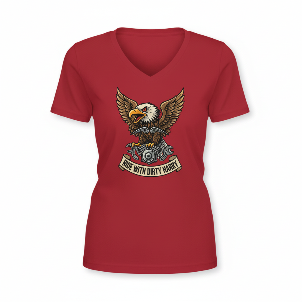 Candy's Bar v-neck t-shirt in red