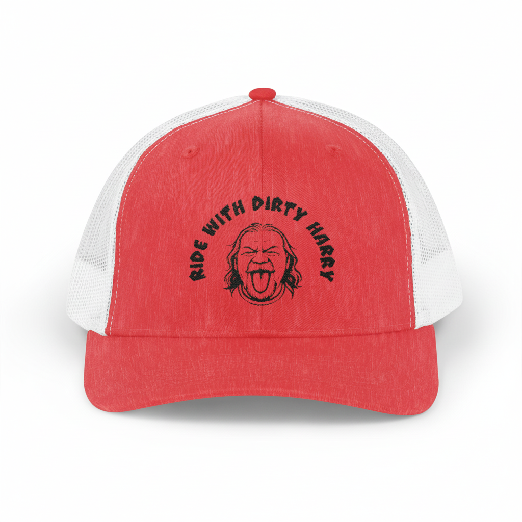 Snapback trucker cap in red