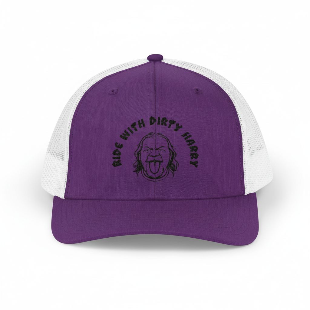 Snapback trucker cap in purple