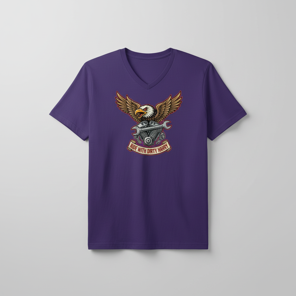 Candy's Bar v-neck t-shirt in purple