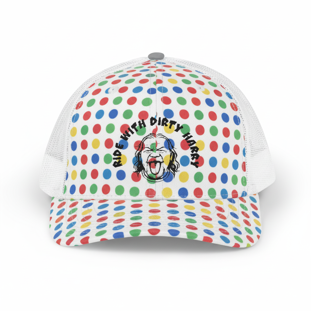 Snapback trucker cap with dots