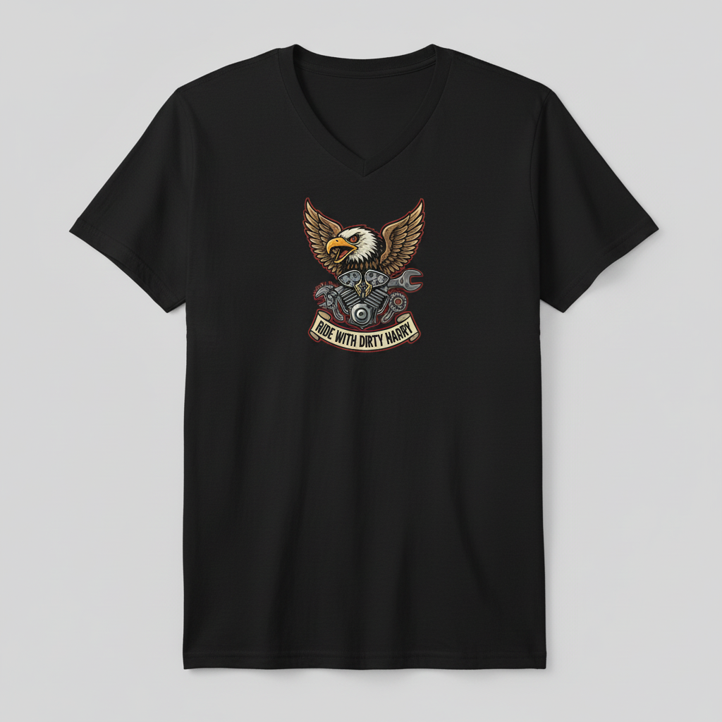 Candy's Bar v-neck t-shirt in black