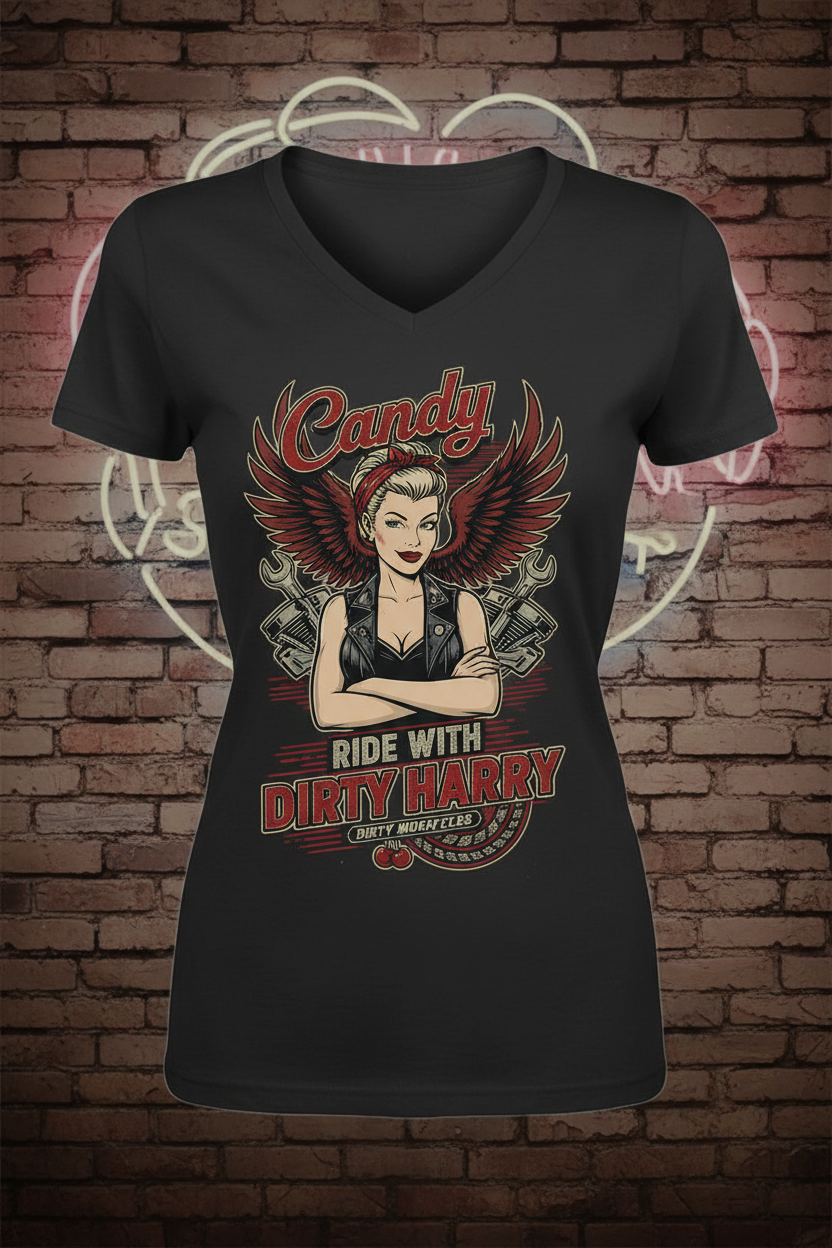 Women's V-Neck Candy Design